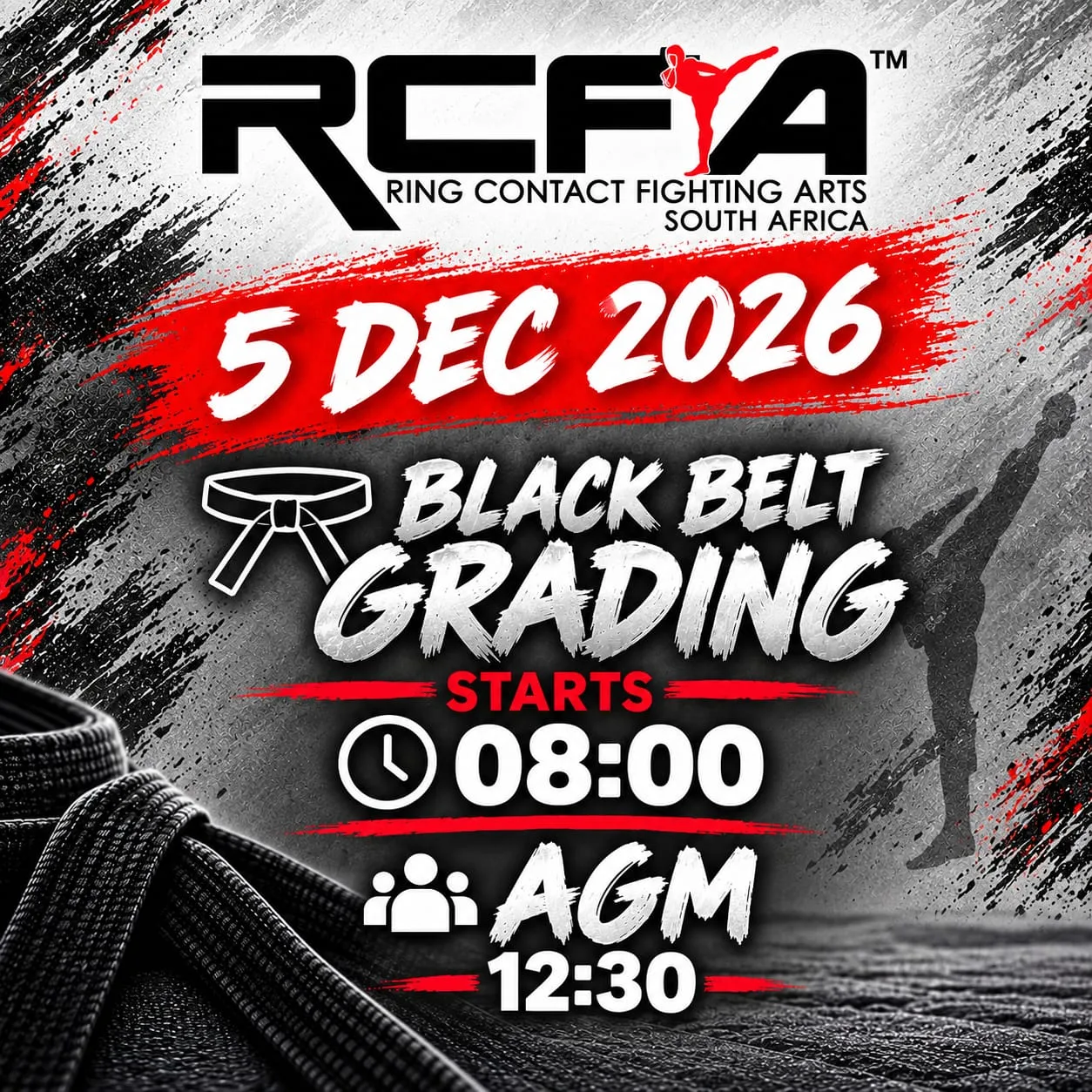 BLACK BELT GRADING & AGM